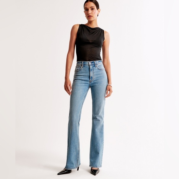 Abercrombie & Fitch The 70s Vintage Flare Ultra High Rise Jeans Size 26 (2r) - Picture 3 of 10